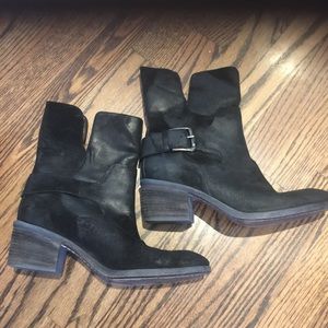 Donald Pliner black Moto boots